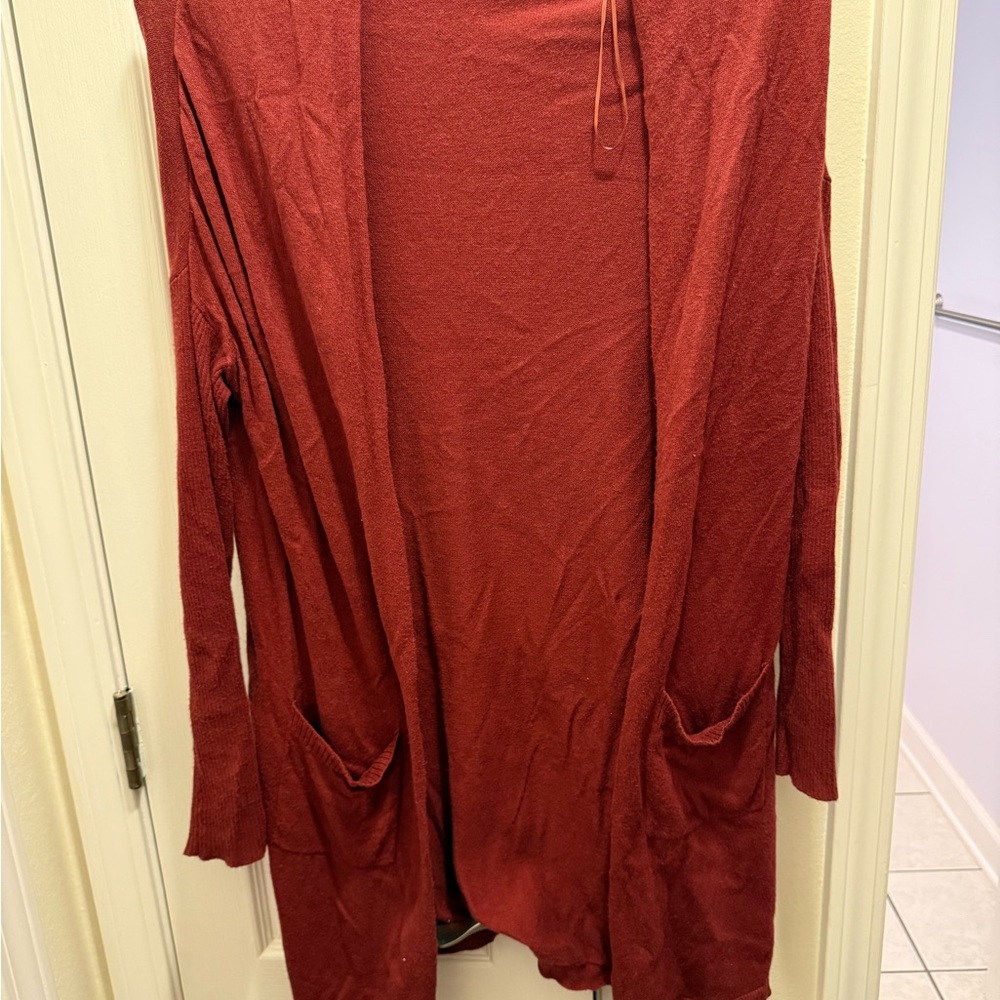 Kaari Blue Rust Dolman Sleeve Cardigan